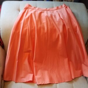 Alex Marie Vibrant Coral Midi Skirt